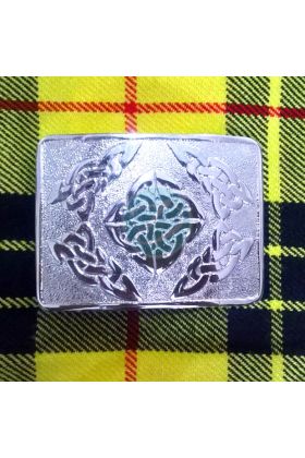 Celtic Knot Thistle Buckle for Kilt Belt
