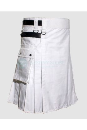 Deluxe White Kilt