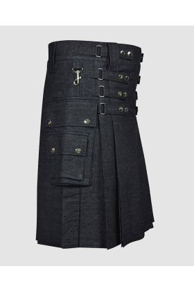 Denim Tactical Fashion Kilt