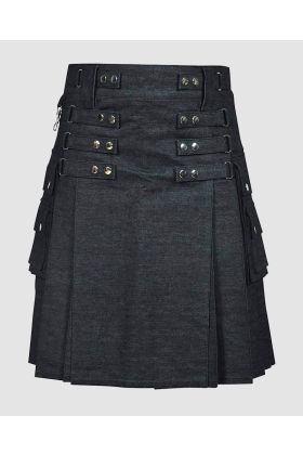 Denim Tactical Fashion Kilt