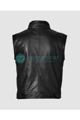 Double Breasted Fashion Leather Vest