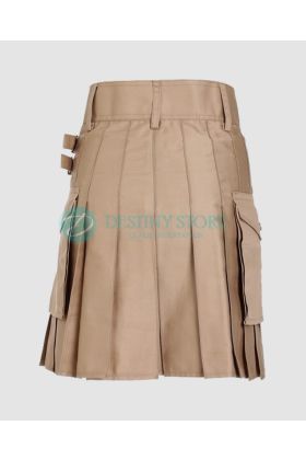 Ladies Khaki Utility Kilt