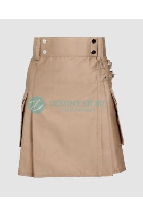 Ladies Khaki Utility Kilt