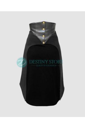 Girls Leather Look Fleece Over Skirt
