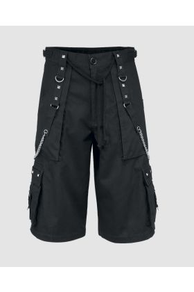 Black Gothic Cargo Short Pant