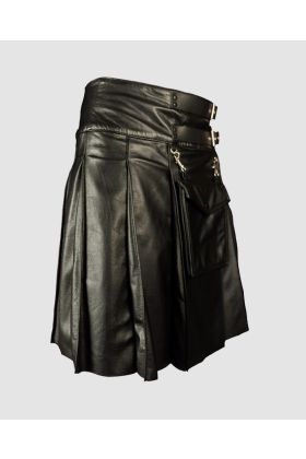 Gothic Leather Steampunk Kilt