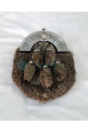 Grey Rabbit Fur Sporran