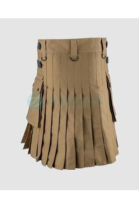 Khaki Adjustable Fashion Kilt