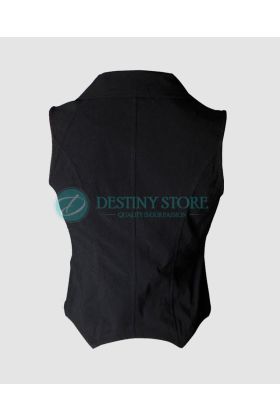 Ladies Black Gothic Top Waistcoat Vest