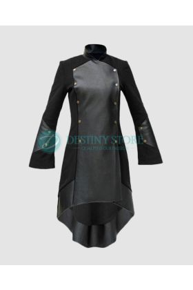 Ladies Military Style Gothic Fleece Coat