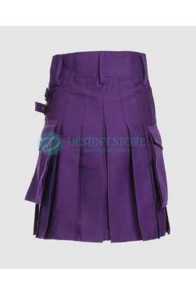 Ladies Purple Utility Kilt
