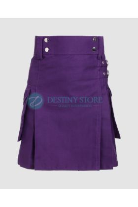 Ladies Purple Utility Kilt