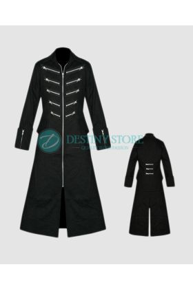 Living Dead Zipper Gothic Trench Coat