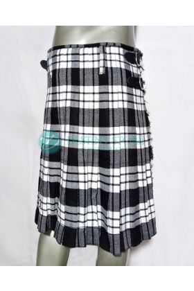 MacFarlane Black and White Tartan Kilt