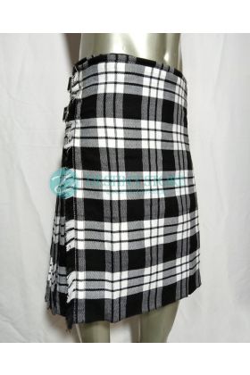 MacFarlane Black and White Tartan Kilt