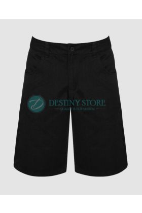 Men Black Knee Length Short Pants