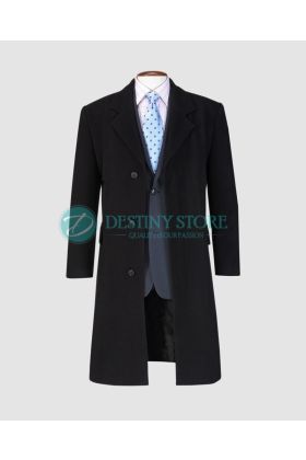 Black Wool Winter Overcoat