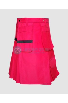 Red Working Kilt for Men
