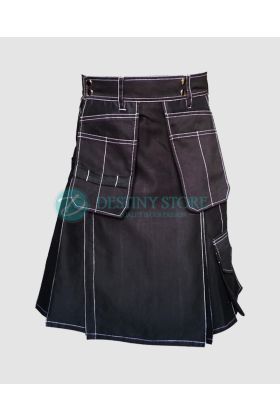 Black Working Kilt for Men