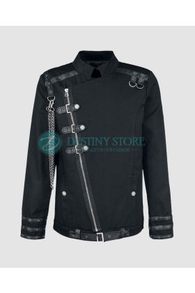 Multi Buckle Men Gothic Jacket