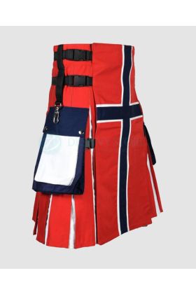 Norwegian Flag Patriotic Kilt
