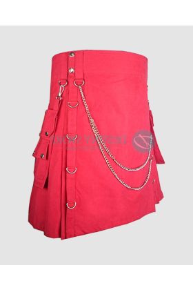 Red Fashion Wedding Kilt