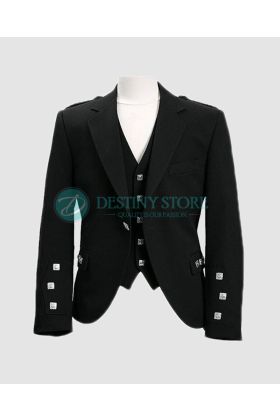 Scottish Argyle Kilt Jacket with Vest