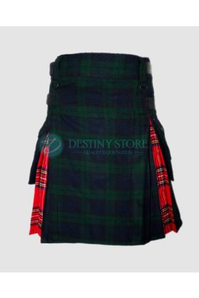 Two Tartan Hybrid Fashion Kilt