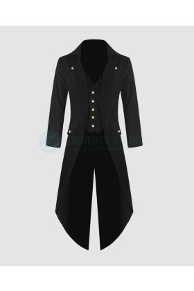 Vintage Style Medieval Trench Gothic Tailcoat