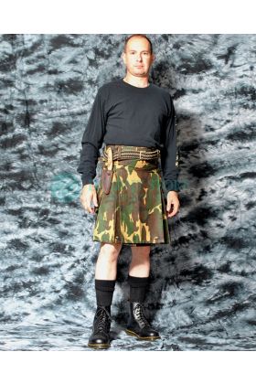Military Woodland Camo Kilt