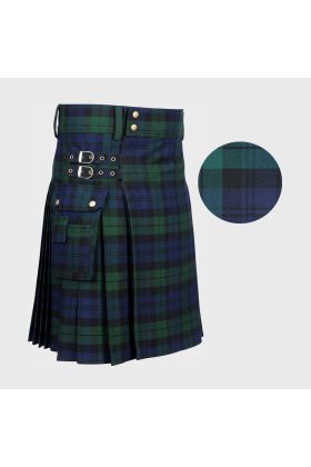 Black Watch Polyviscose Tartan Kilt